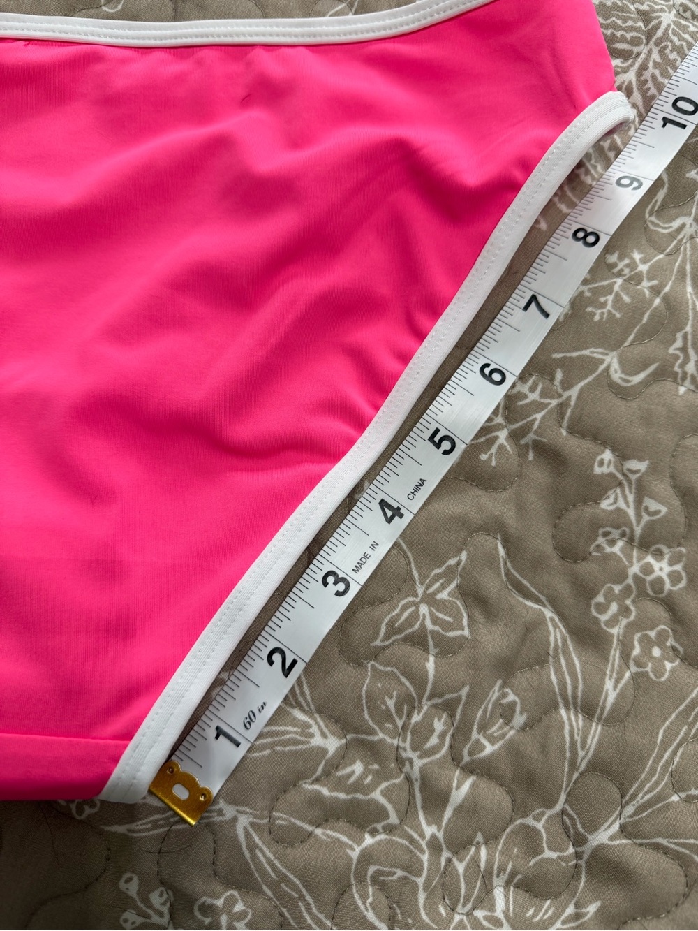 NWT Juicy Couture Bright Pink Swim Set with White Trim and Skirt - Picture 6 of 7